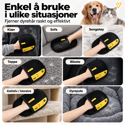 Lofix™ – Statisk Hårfjerningshanske for Hund &amp; Katt